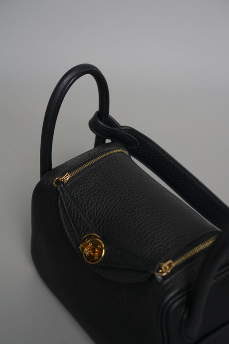 Hermes Mini Lindy in Noir Ghw