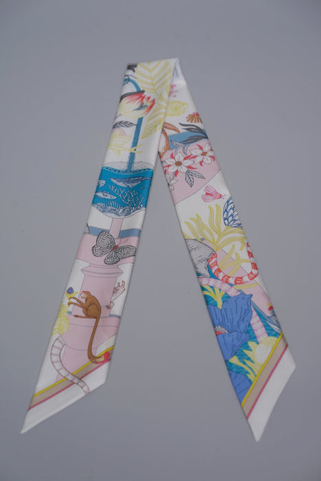 Hermes "Precious Paradise" Twilly in Gris Perle Multi (Brand New)