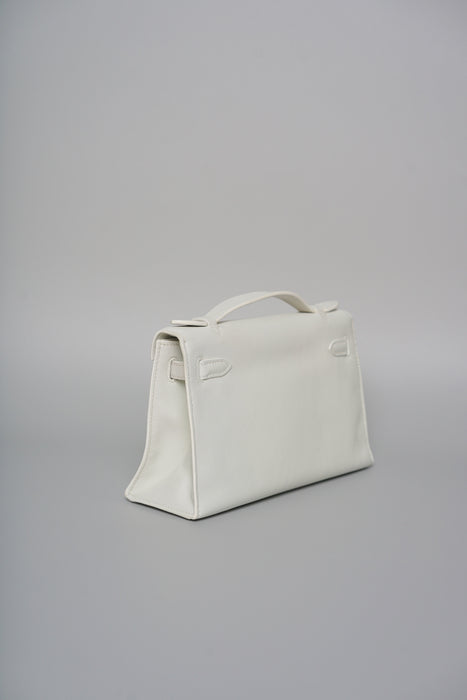 Hermes Kelly Pochette in Blanc Ghw