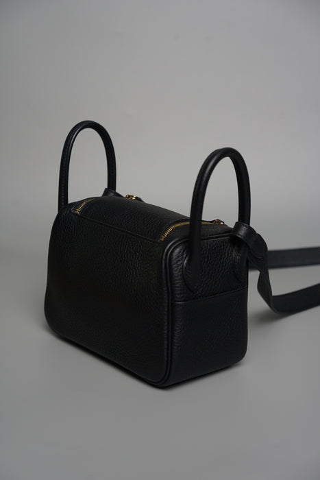 Hermes Mini Lindy in Noir Ghw