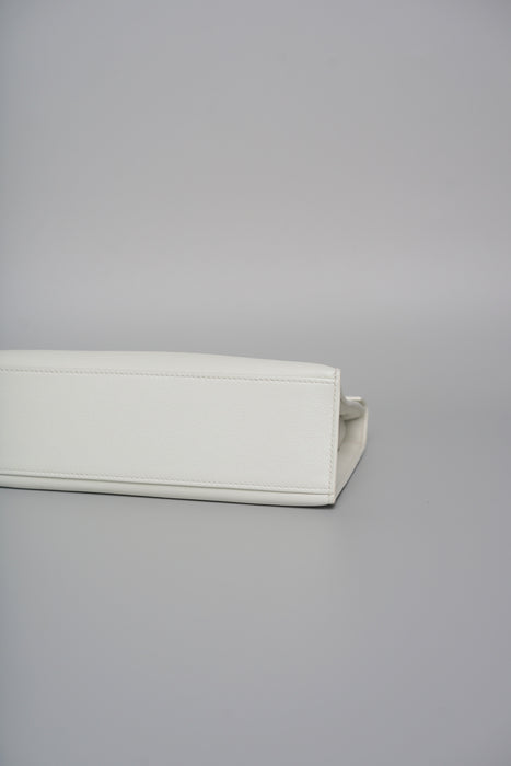 Hermes Kelly Pochette in Blanc Ghw