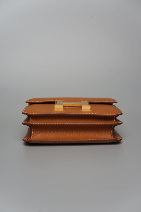 Hermes Constance 18 in Gold Epsom Ghw