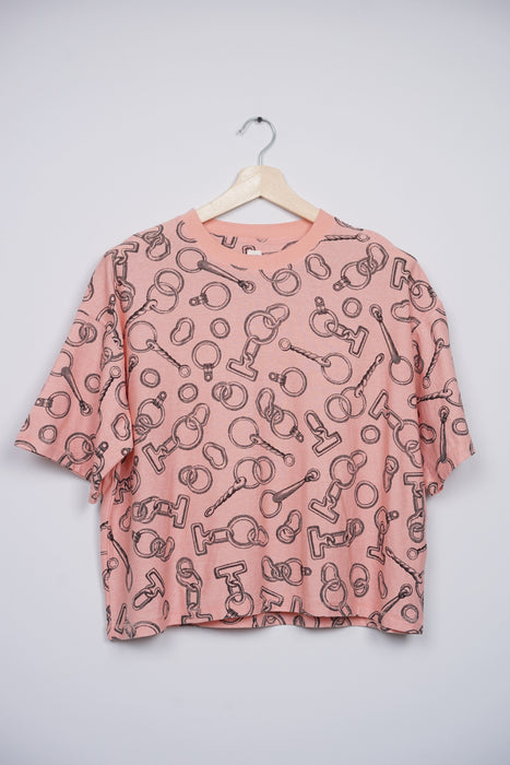 Hermes Effet Kaleidoscope Finesse T-Shirt in Pink Size 36 (Brand New)