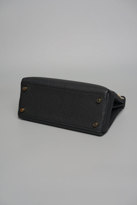 Hermes Kelly Retourne 25 in Noir Togo Permabrass (Brand New)
