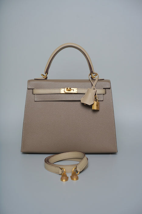 Hermes Kelly 25 HSS in  Etoupe x Trench Bghw