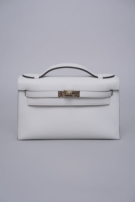 Hermes Kelly Pochette in Gris Platine Pmb (Brand New)