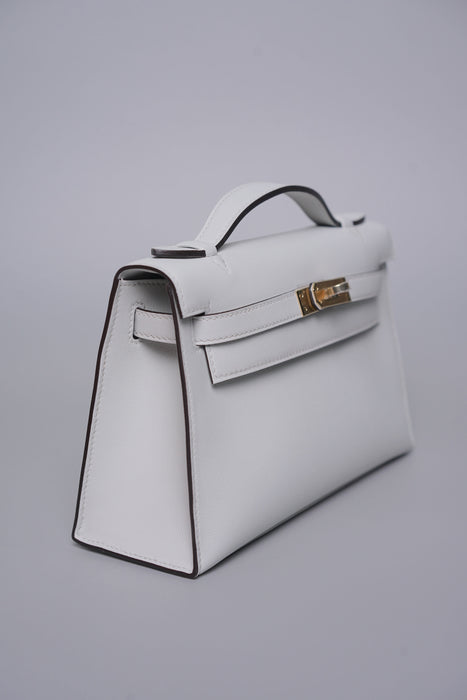 Hermes Kelly Pochette in Gris Platine Pmb (Brand New)