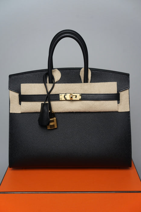 Hermes Birkin 25 Sellier in Noir Epsom Ghw (Brand New)