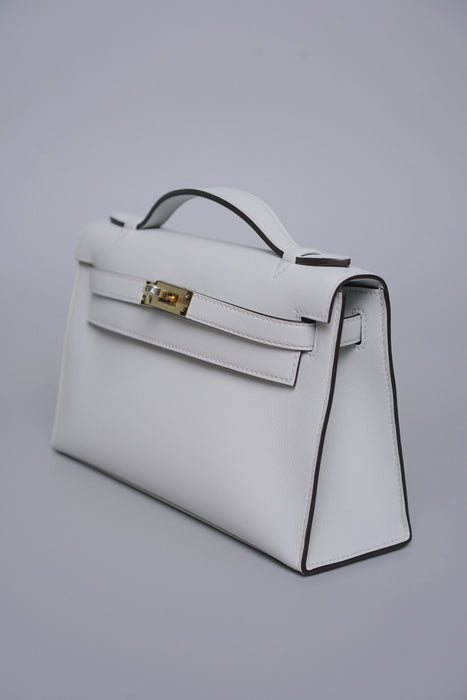 Hermes Kelly Pochette in Gris Platine Pmb (Brand New)