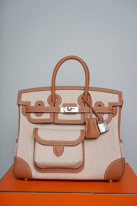 Hermes Birkin 25 Cargo in Gold/Ecru Phw (Brand New)