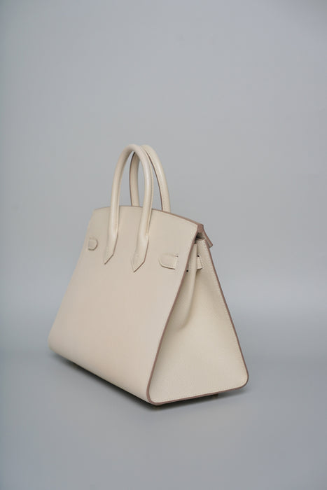 Hermes Birkin 25 Sellier in Craie Epsom Ghw (Brand New)