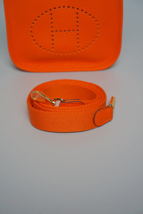 Hermes Mini Evelyne in Orange Minium Ghw (Brand New)