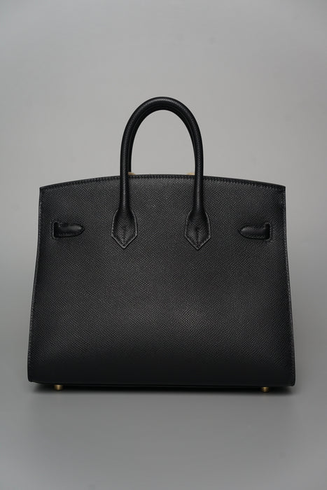 Hermes Birkin 25 Sellier in Noir Epsom Ghw (Brand New)
