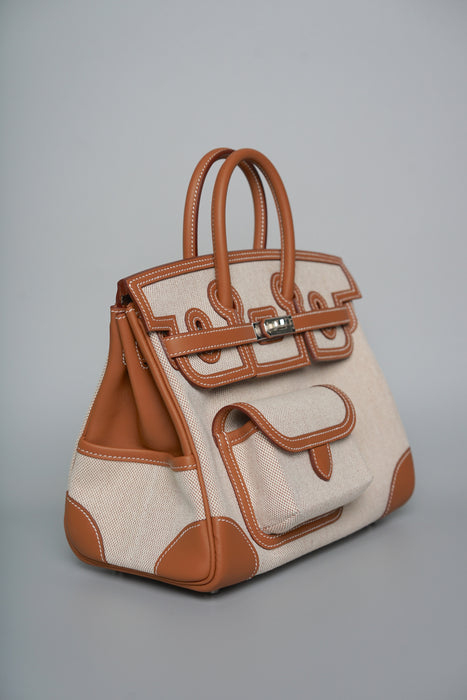 Hermes Birkin 25 Cargo in Gold/Ecru Phw (Brand New)
