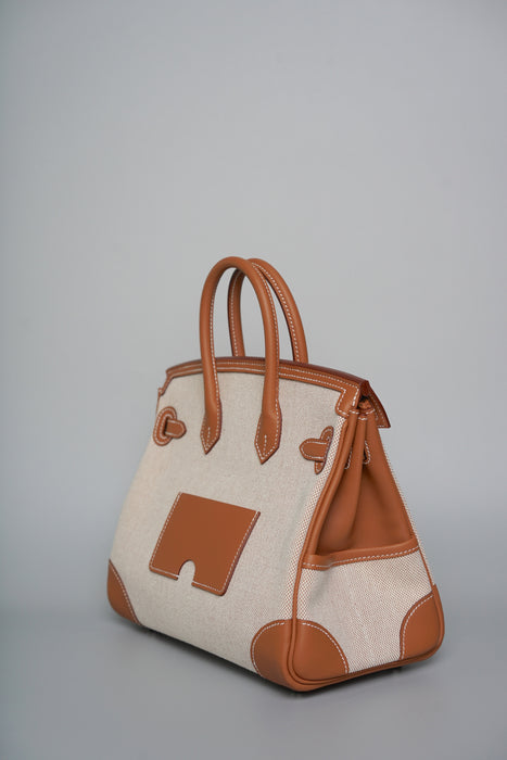 Hermes Birkin 25 Cargo in Gold/Ecru Phw (Brand New)