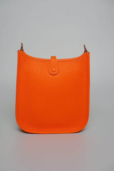 Hermes Mini Evelyne in Orange Minium Ghw (Brand New)