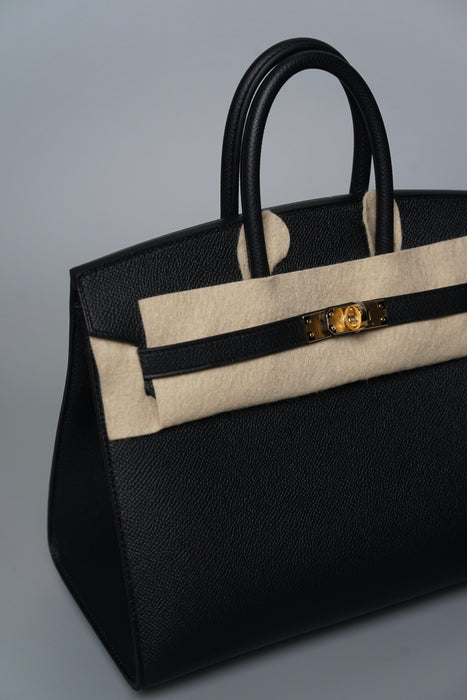Hermes Birkin 25 Sellier in Noir Epsom Ghw (Brand New)