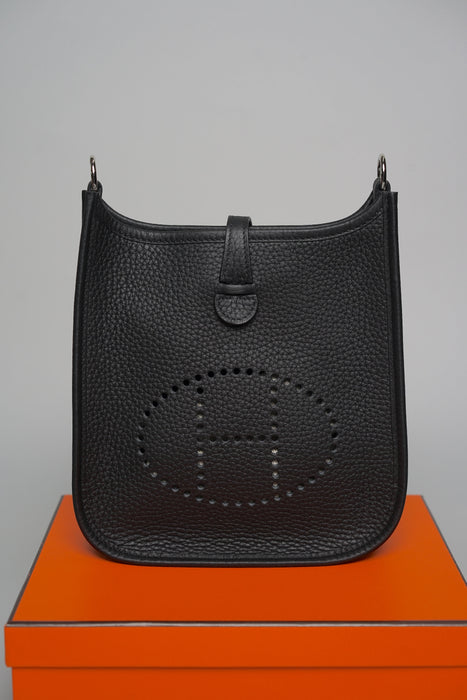 Hermes Mini Evelyne in Noir Phw (Brand New)