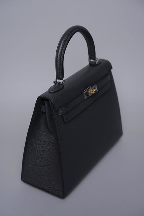 Hermes Kelly 25 Sellier in Plomb Electrum (Brand New)