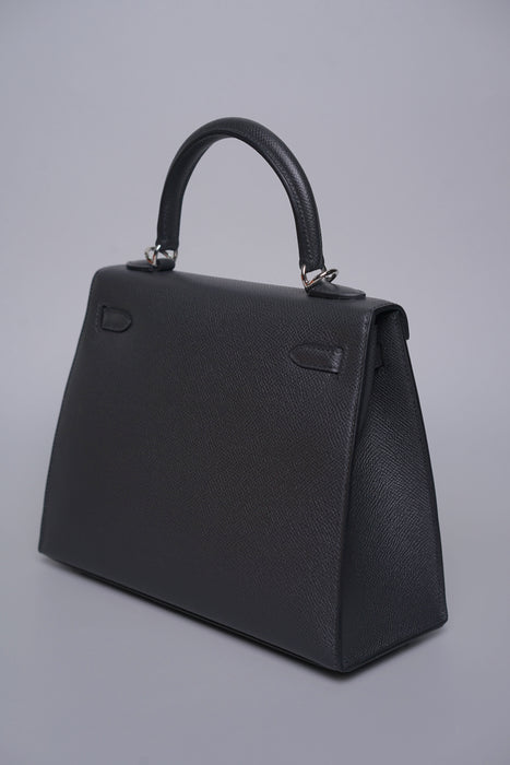 Hermes Kelly 25 Sellier in Plomb Electrum (Brand New)