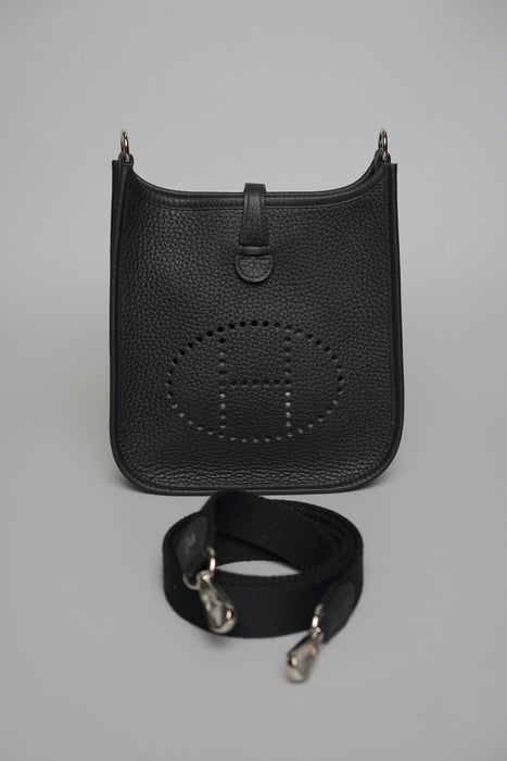 Hermes Mini Evelyne in Noir Phw (Brand New)