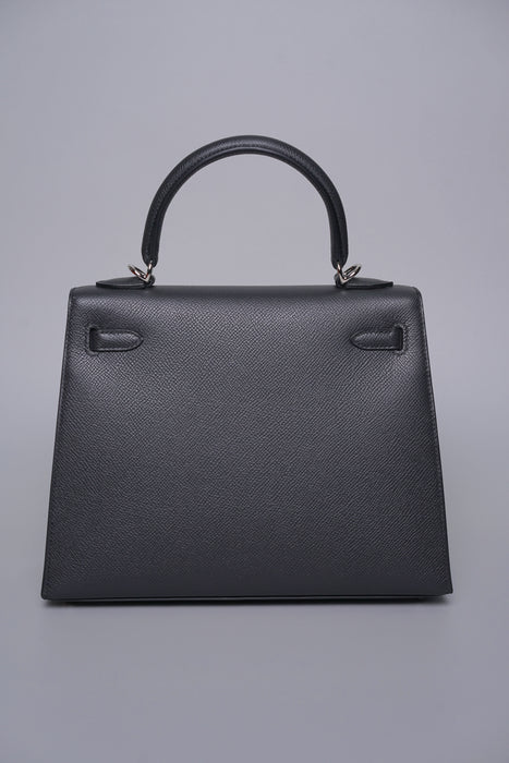 Hermes Kelly 25 Sellier in Plomb Electrum (Brand New)
