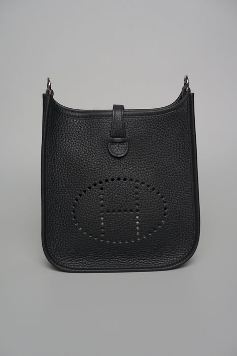 Hermes Mini Evelyne in Noir Phw (Brand New)