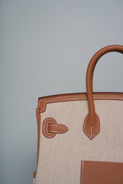 Hermes Birkin 25 Cargo in Gold/Ecru Phw (Brand New)