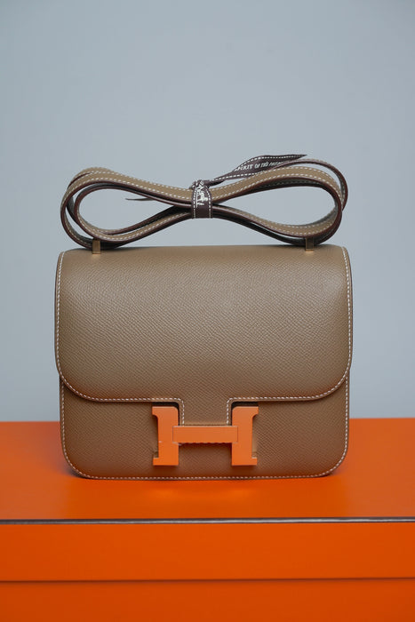 Hermes Constance 18 in Etoupe Epsom Rghw (Brand New)