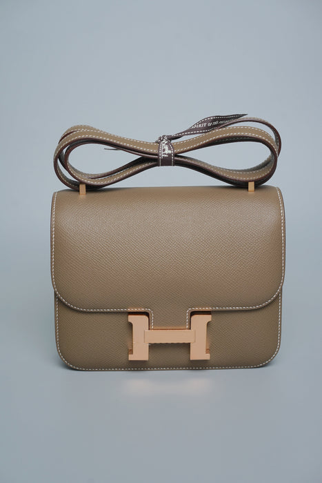 Hermes Constance 18 in Etoupe Epsom Rghw (Brand New)