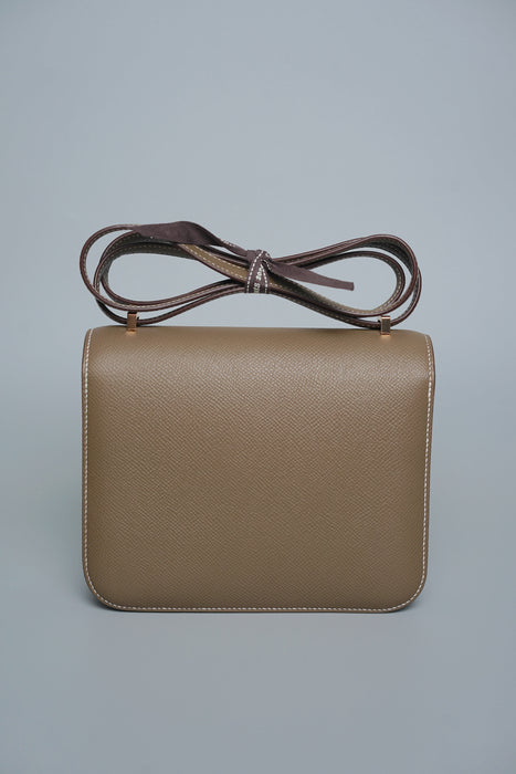 Hermes Constance 18 in Etoupe Epsom Rghw (Brand New)