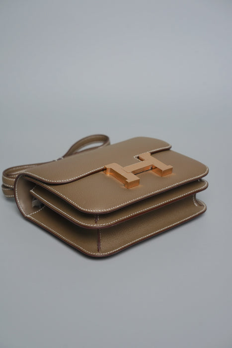 Hermes Constance 18 in Etoupe Epsom Rghw (Brand New)