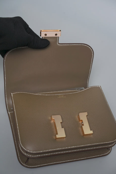Hermes Constance 18 in Etoupe Epsom Rghw (Brand New)