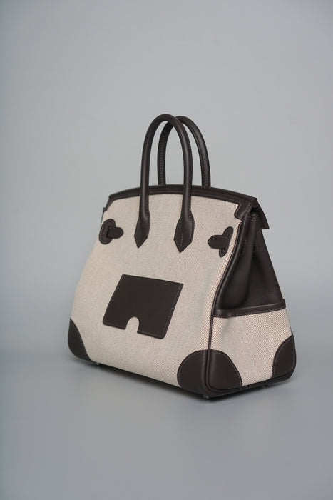 Hermes Birkin 25 Cargo in Bai Brun Phw (Brand New)