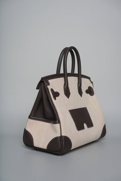 Hermes Birkin 25 Cargo in Bai Brun Phw (Brand New)