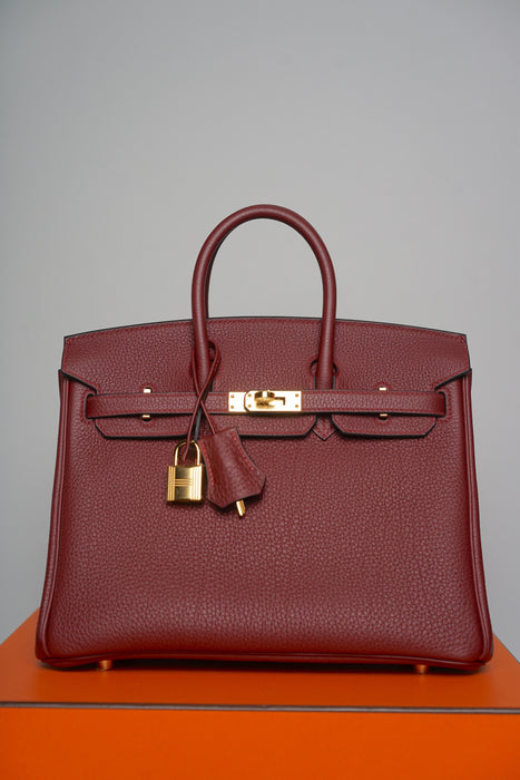Hermes Birkin 25 in Rouge H Togo Ghw (Brand New)