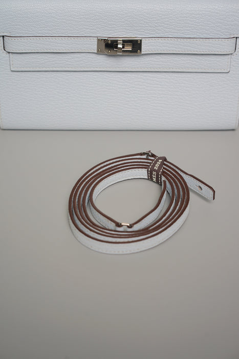 Hermes Kelly To Go in Bleu Brume Chevre Phw