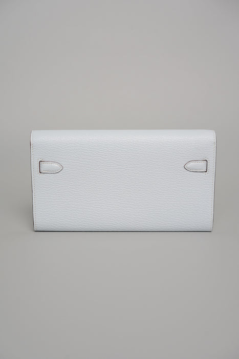 Hermes Kelly To Go in Bleu Brume Chevre Phw