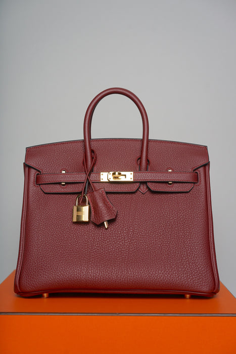 Hermes Birkin 25 in Rouge H Togo Ghw (Brand New)