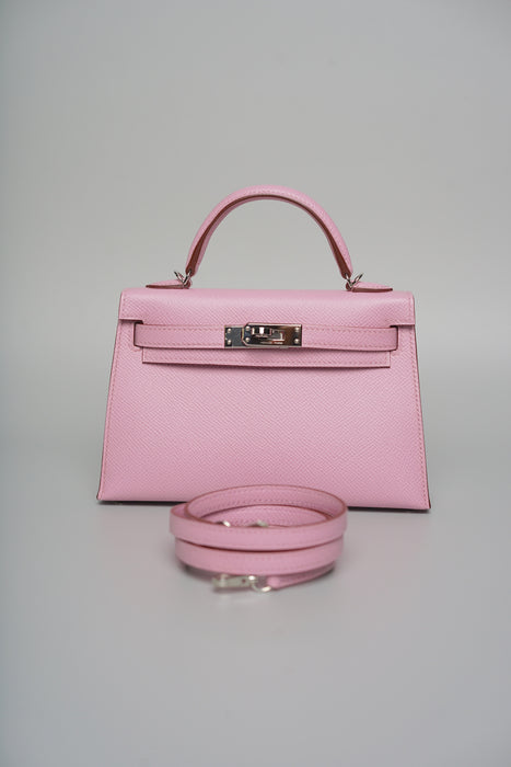 Hermes Kelly 20 in Mauve Slyvester Epsom Phw