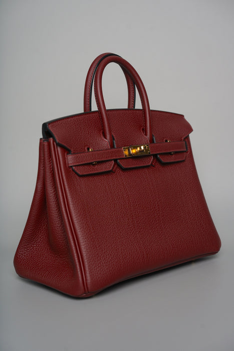 Hermes Birkin 25 in Rouge H Togo Ghw (Brand New)