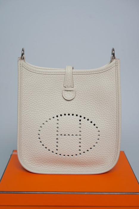 Hermes Mini Evelyne in Beton Zig Zag Strap Phw