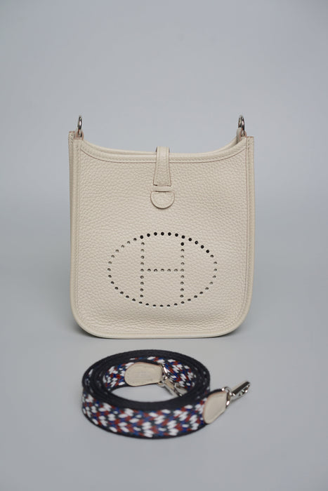 Hermes Mini Evelyne in Beton Zig Zag Strap Phw