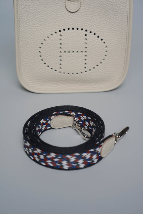 Hermes Mini Evelyne in Beton Zig Zag Strap Phw