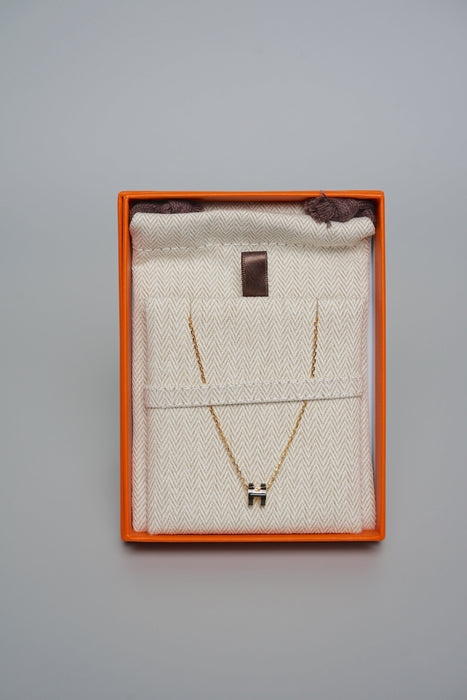 Hermes Mini Pop H Pendant in Noir Ghw (Brand New)
