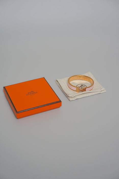 Hermes Clic H Bracelet in Rose Candeur Ghw PM (Brand New)