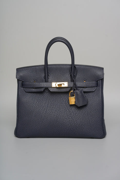 Hermes Birkin 25 in Blue Nuit Togo Ghw