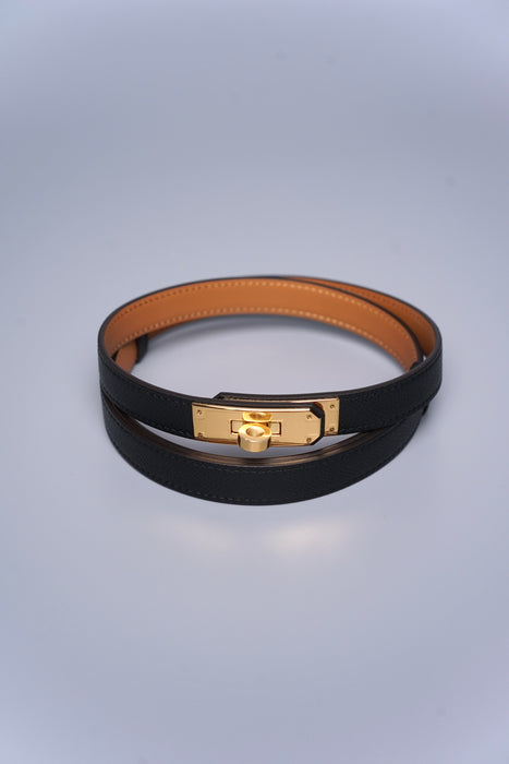 Hermes Kelly 18 Belt in Black Ghw (Brand New)