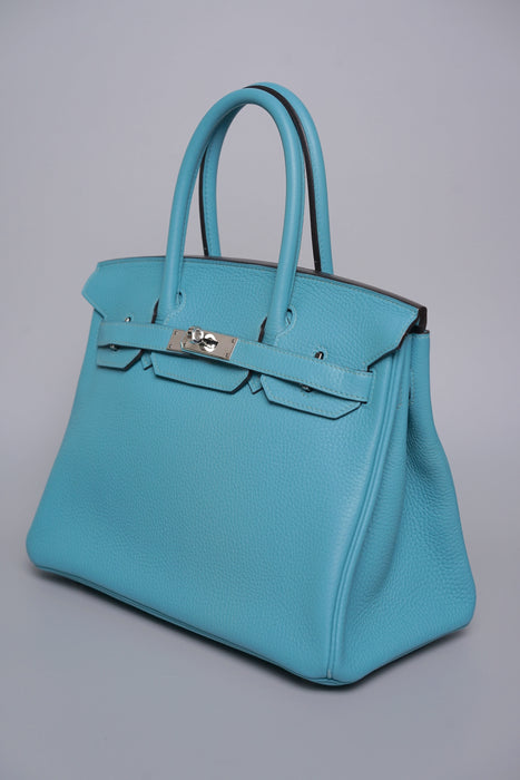 Hermes Birkin 30 in Blue Saint Togo Phw