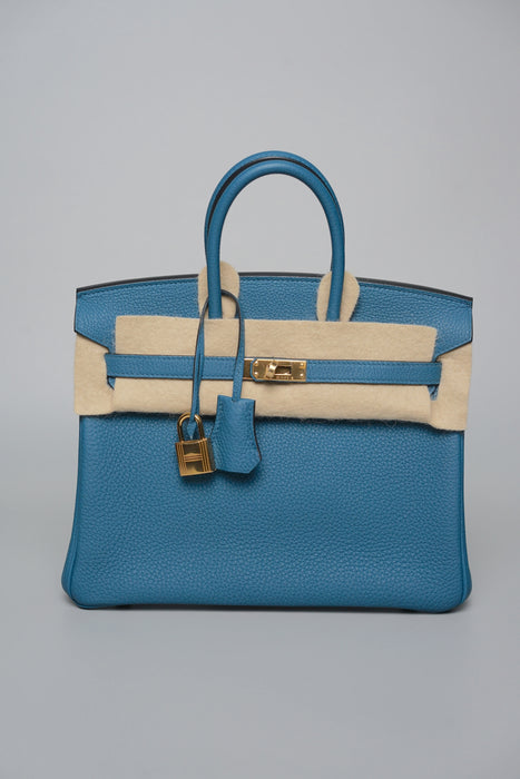 Hermes Birkin 25 in Bleu Colvert Togo Ghw (Brand New)